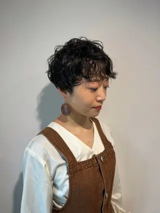 ショート パーマ レイヤー/大人ボブ 渡邉【日吉美容室】のヘアスタイル