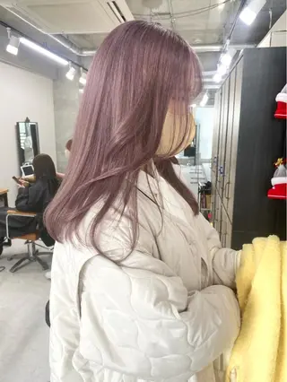 ロング カラー ヘアアレンジ 🌷FUKA🌷 まろやかハイトーンのヘアスタイル