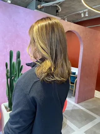 カラー レイヤーカット🍏 オリーブ/ののかのヘアスタイル