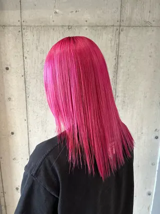 ミディアム カラー ヘアアレンジ ボブ×艶カラー 特化・リクト💥のヘアスタイル
