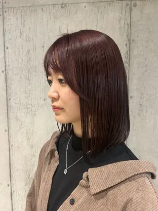 ミディアム カラー 🤡暖色レイヤー 🤡みさきのヘアスタイル