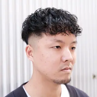 ショート パーマ メンズ GAKU /フェード /メンズ/難波のヘアスタイル