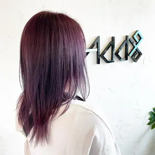 セミロング カラー パーマ ヘアアレンジ Add9 柳田健登のヘアスタイル