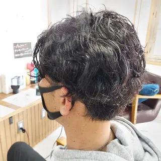 ショート パーマ メンズ ROSSO 春日部店のヘアスタイル