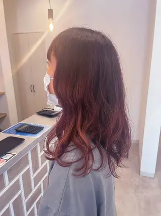 ロング カラー やまこし 美裕樹のヘアスタイル