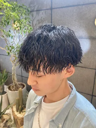 ショート パーマ メンズ 酸スト/フェザー パーマ/三谷海斗のヘアスタイル