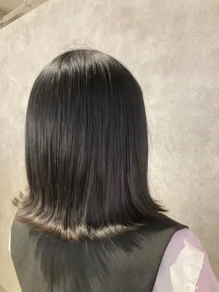 ミディアム カラー スキバサミを使わない カット🌼唯🌼のヘアスタイル