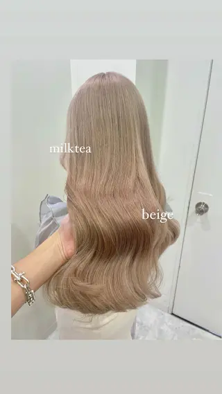 ロング カラー ダメージレスハイ トーン💖kanonのヘアスタイル