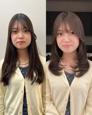 セミロング 峠 祐樹のヘアスタイル