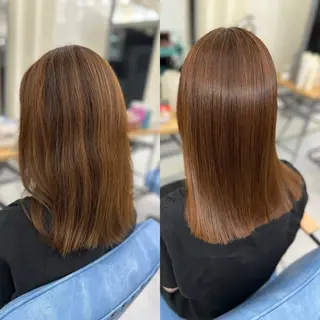 ミディアム 縮毛矯正×ボブ💎 髪質改善/木下のヘアスタイル