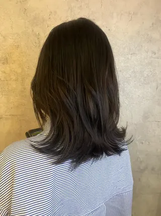 セミロング カラー レイヤーカット/ ハイトーン/ミノリのヘアスタイル