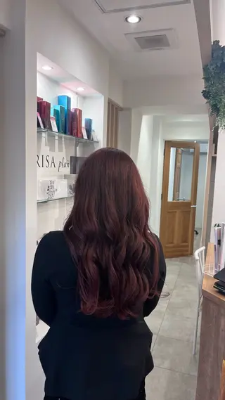 ロング カラー haruna🌼 暖色♡透明感カラー♡のヘアスタイル