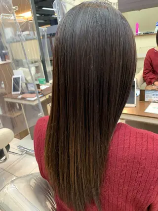 ロング パーマ ブリーチでもできる 縮毛矯正相原慎🌈のヘアスタイル