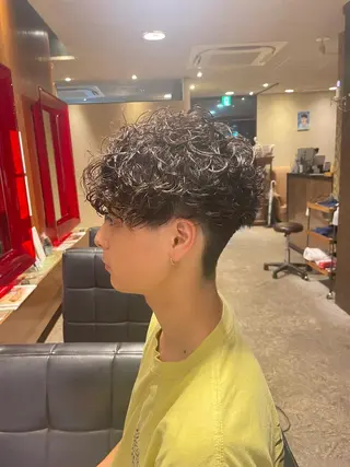 パーマ メンズパーマ特化/波 巻きツイスパ 長町至のヘアスタイル