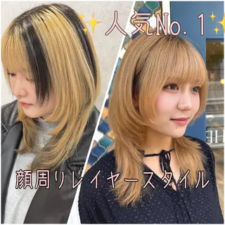 ミディアム 🎀レイヤー/ブリー チ艶カラー🫧NOAのヘアスタイル