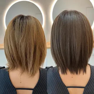 ミディアム カラー ヘアアレンジ キッズ 横浜関内髪質改善 re:Magoのヘアスタイル