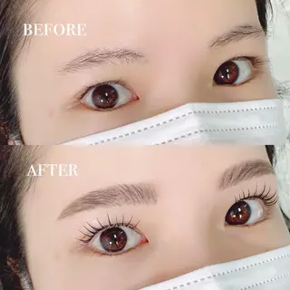 ショート カラー パーマ ヘアアレンジ メンズ キッズ ネイル マツエク・マツパ アイブロウ y YUのマツエク・マツパデザイン