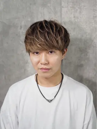 ミディアム メンズ 阿賀 佑季のヘアスタイル