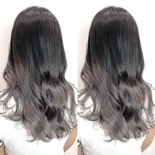 セミロング カラー 🌙HIZUKI🌙 ハイトーン 艶髪のヘアスタイル