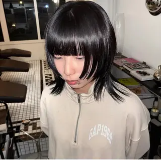 ミディアム カラー Rena✴︎トレンド ×スタンダードMIXのヘアスタイル
