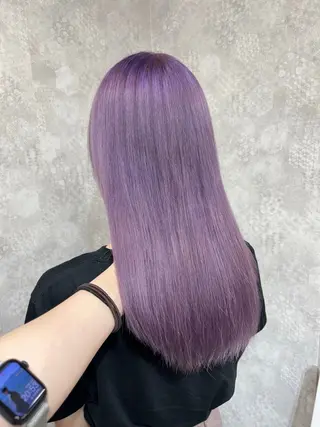 ロング カラー 韓国レイヤーカット/ 儚げカラーチナツのヘアスタイル