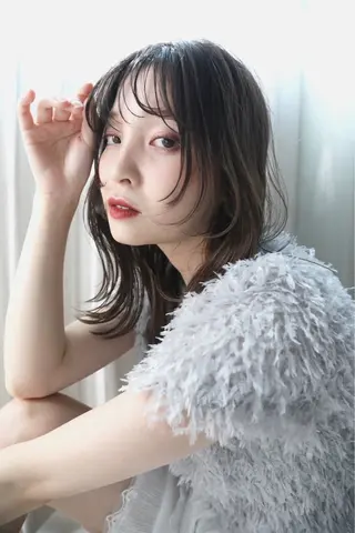 ミディアム 🫧Ayumu🫧 透明感カラー/春日のヘアスタイル