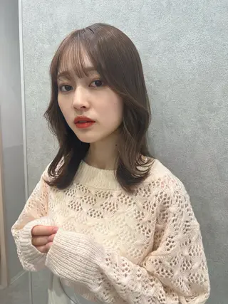 ミディアム 顔周り🇰🇷韓国 レイヤー/いづみ💞のヘアスタイル