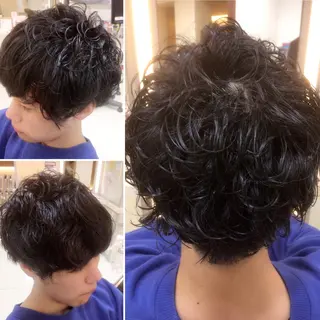 ショート パーマ メンズ 永井 大希のヘアスタイル