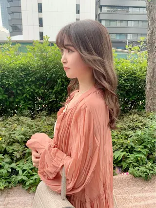 ロング カラー ヘアアレンジ 心斎橋🤍韓国風🤍 Mamiのヘアスタイル