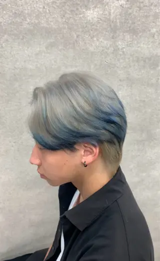 ミディアム カラー ヘアアレンジ メンズ 🔥ニュアンス フェザー小林海斗🔥のヘアスタイル