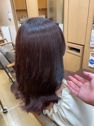 ミディアム カラー 韓国ヘア 🤍中西麻友🤍のヘアスタイル