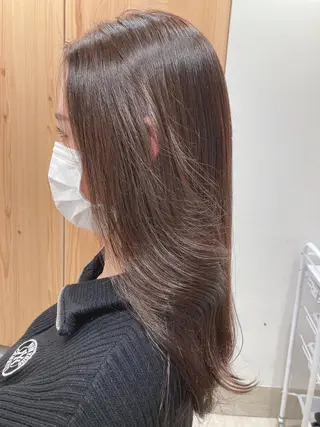 ロング カラー スキバサミを使わない カット🌼唯🌼のヘアスタイル