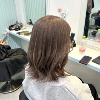 セミロング カラー 暖色🩷透明感カラー ♡Maika♡のヘアスタイル