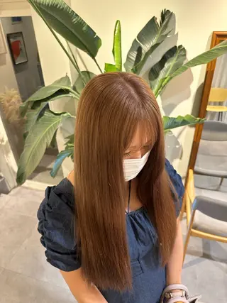 ロング カラー HANAME 原宿美容室のヘアスタイル