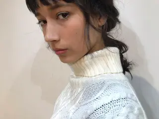 ミディアム ヘアアレンジ ヒロミ/アレンジ/ アンニュイ/透け感のヘアスタイル