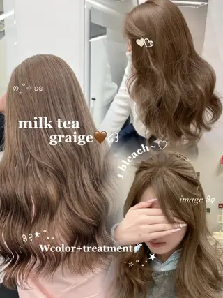 カラー 透明感ベージュ🎀 Anju/渋谷🎀のヘアスタイル