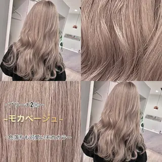 セミロング ブリーチ毛に縮毛矯正 ✨カラー✨山田 正幸のヘアスタイル