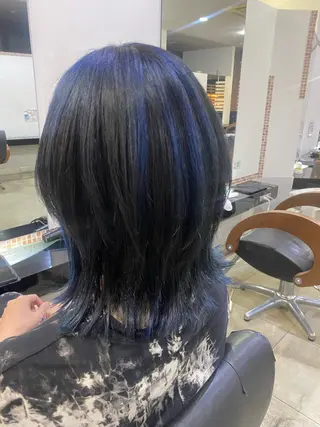 ミディアム カラー ヘアアレンジ 烏山 達也のヘアスタイル