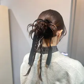 ロング ヘアアレンジ 縮毛矯正+モテカラー 🎀✨MIHOのヘアスタイル