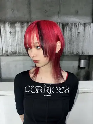 ミディアム カラー 🥣ミコト/ウルフ ハイトーン特化🥣のヘアスタイル