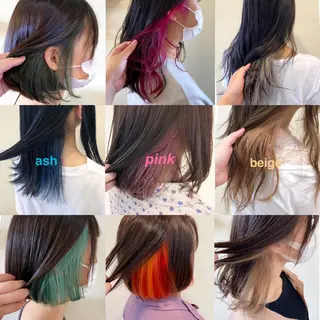 セミロング カラー 中川 茜里のヘアスタイル