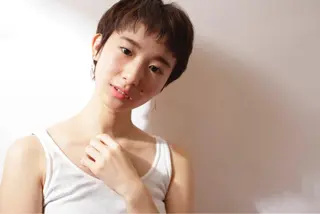 ショート カラー 透け感/くびれヘア/ レイヤー/カズキ🍭のヘアスタイル