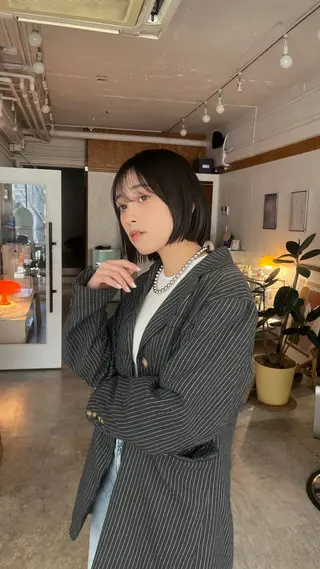 ショート ボブパーマ🥣KON コンナツミのヘアスタイル