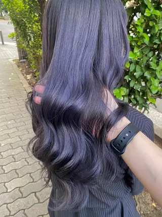 ロング カラー マンツーマン女性 美容師 奏のヘアスタイル