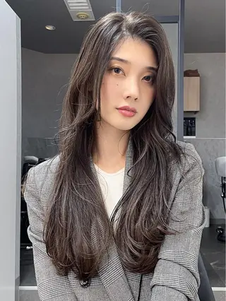 ロング 韓国風レイヤー ショート/犬塚 優介のヘアスタイル