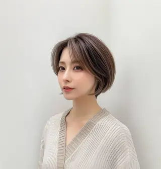 ショート カラー 白髪率別白髪ぼかし /なおき/表参道のヘアスタイル