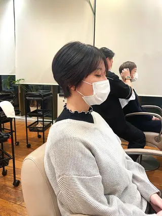 ショート カラー パーマ 🍃服部 雅哉🍃銀座◎のヘアスタイル