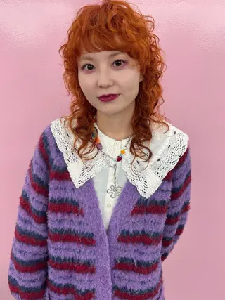 ロング パーマ haruka /透明感カラーのヘアスタイル