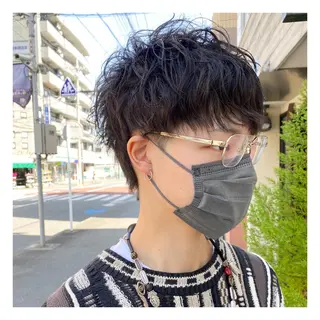 パーマ メンズ 菊池大一 溝の口パーマのヘアスタイル