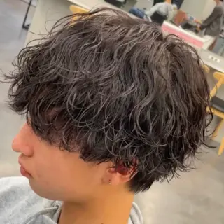 ミディアム パーマ ヘアアレンジ メンズ fifth 石川 凪のヘアスタイル